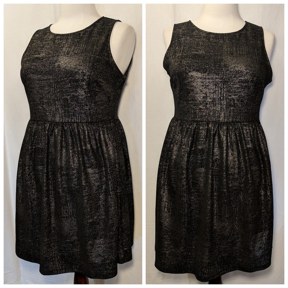 Soprano Silver & Black Skater Dress